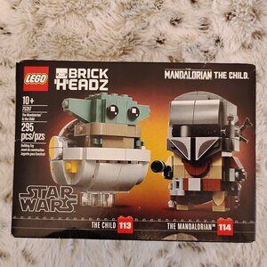 LEGO BRICKHEADZ STAR WARS THE MANDALORIAN AND CHILD SET #75317 [ NEW / SEALED ]